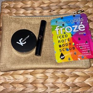 Makeup bag and products